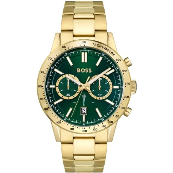 Boss Armbanduhr Herren Quarz Allure 1513923, Quarzuhr, 44 mm, gelbgold