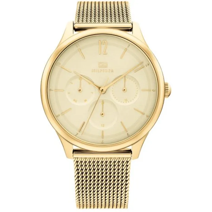 Tommy Hilfiger Armbanduhr Damen Quarz Layla 1782458, Quarzuhr, 38 mm, gelbgold