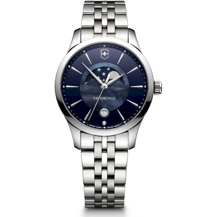 Victorinox Armbanduhr Damen Alliance Small 241752, Analoguhr, 35 mm, silber