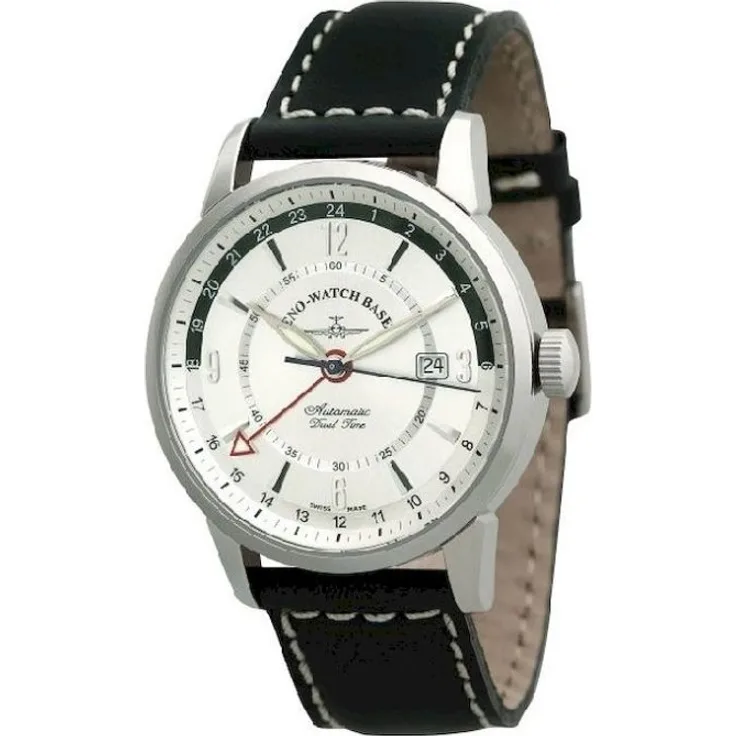 Zeno Watch Armbanduhr Herren Chrono Magellano 6069GMT g3, Automatikuhr, 42,5 mm, schwarz