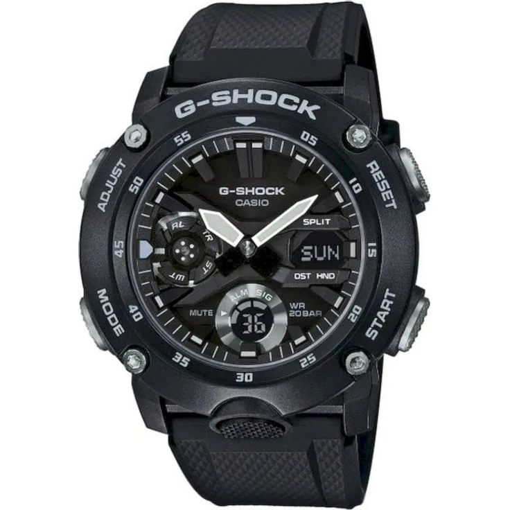Casio Armbanduhr Unisex GA 2000S 1AER G SHOCK, Quarzuhr, 49 mm, schwarz