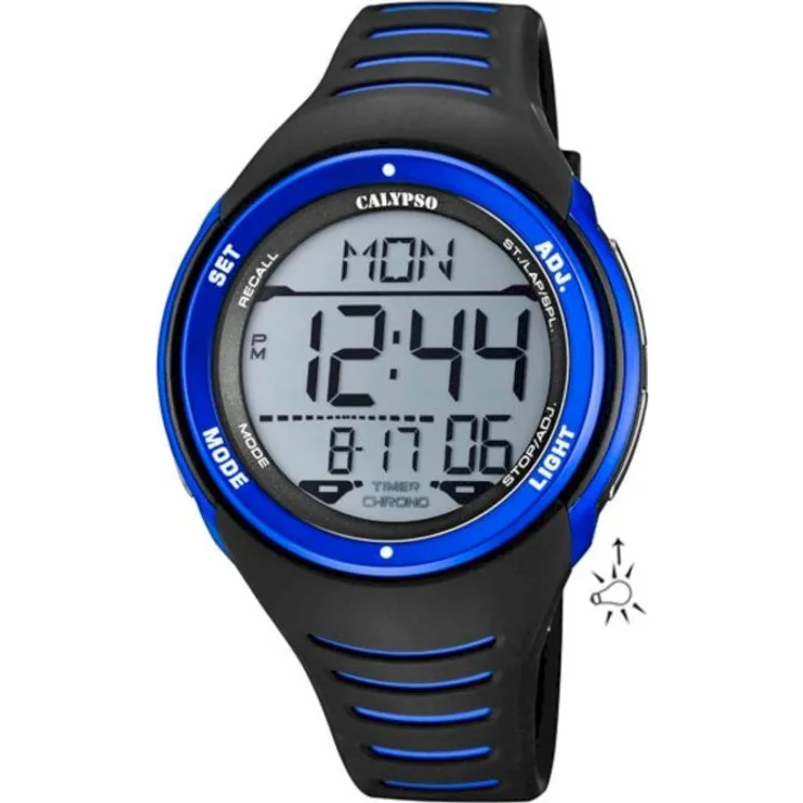 Calypso Armbanduhr Herren Chronograph K5807 4 COLOR SPLASH, Digitaluhr, blau