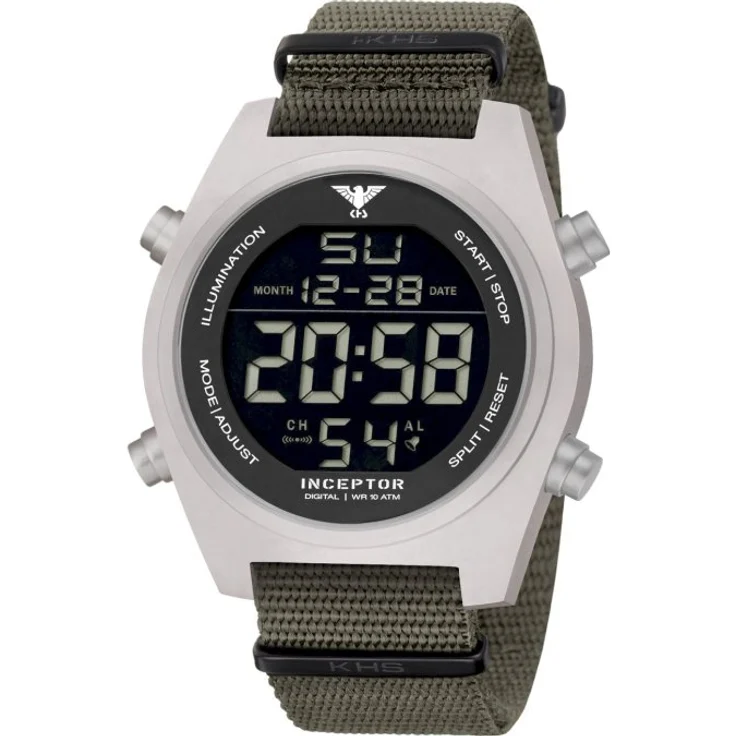 KHS Armbanduhr Herren Inceptor Steel digital KHS.INCSD.NSGO, Quarzuhr, 55 mm – Bild 1