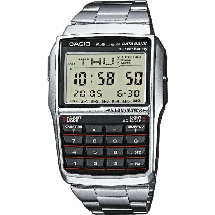 Casio Armbanduhr Herren Chronograph Casio Collection DBC 32D 1AES, Quarzuhr, 37 mm, silber – Bild 1