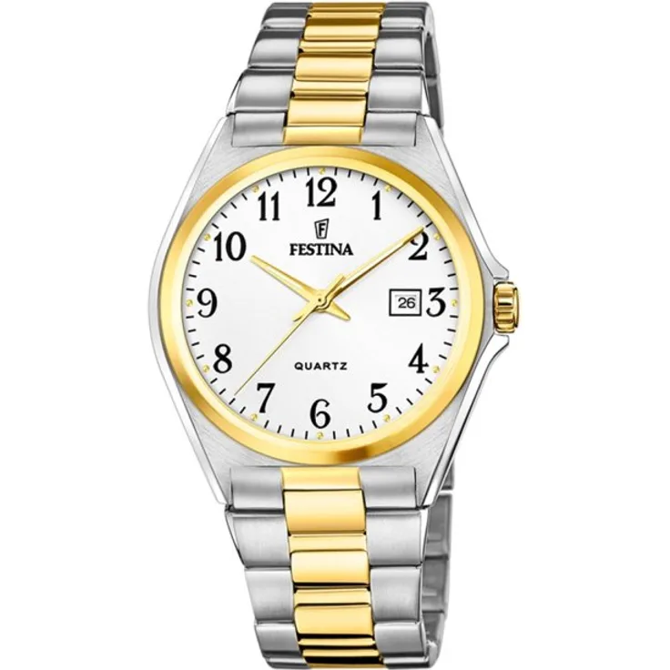 Festina Armbanduhr Herren F20554 1 Stahlband Klassisch, Quarzuhr, 40 mm