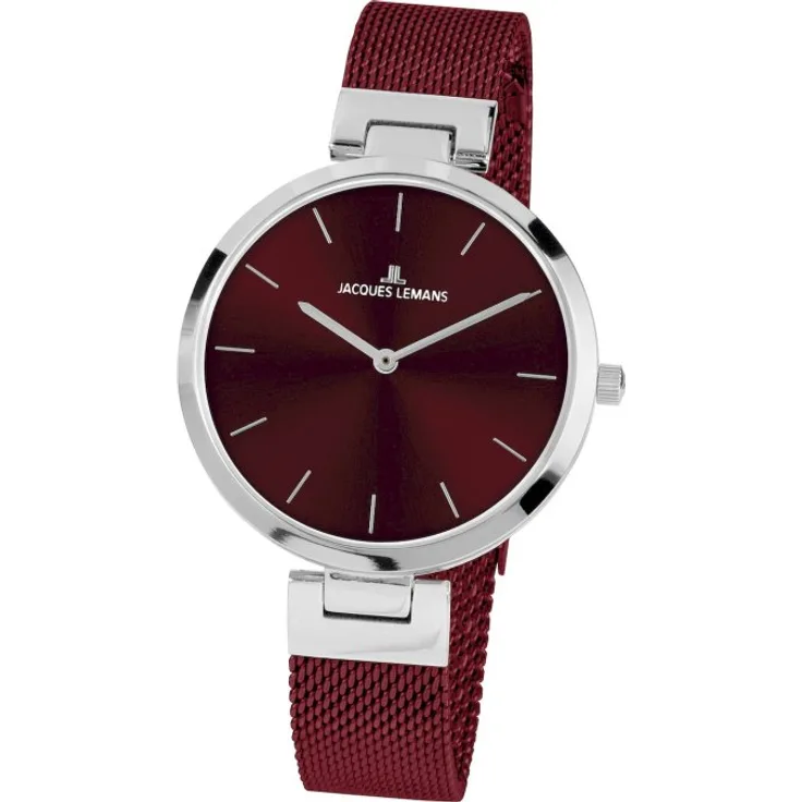 Jacques Lemans Armbanduhr Damen Milano Classic 1 2110I, Quarzuhr, 34 mm, silber