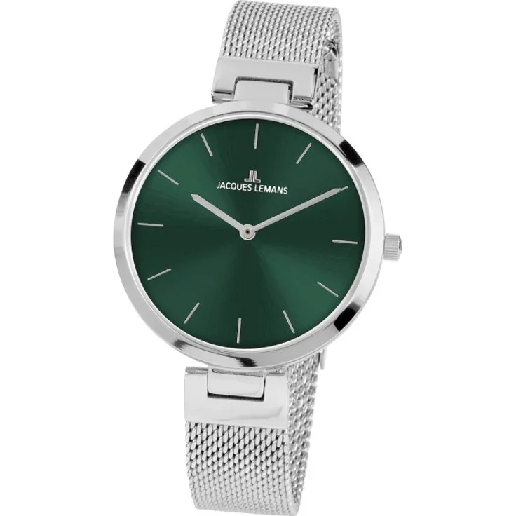 Jacques Lemans Armbanduhr Damen Milano Classic 1 2110D, Quarzuhr, 34 mm, silber