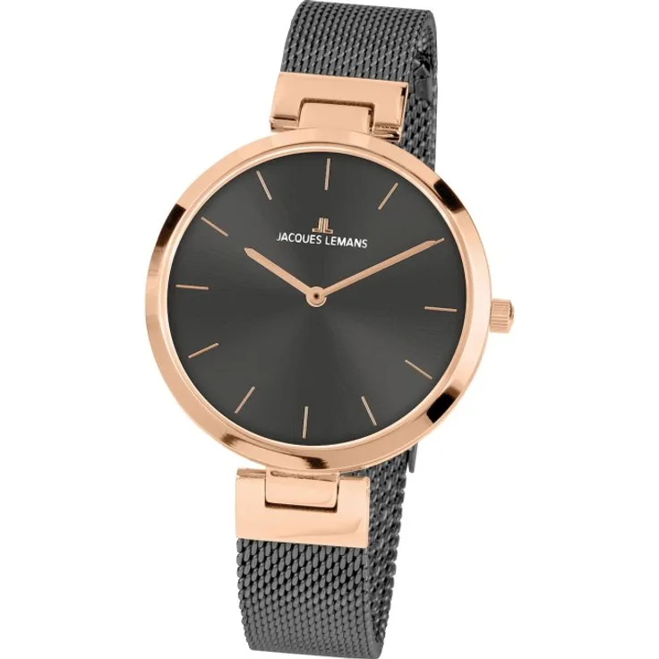 Jacques Lemans Armbanduhr Damen Milano Classic 1 2110J, Quarzuhr, 34 mm, silber