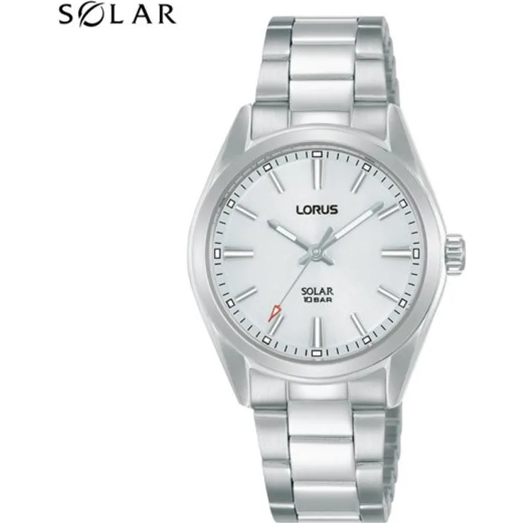 Lorus Armbanduhr Damen Solar Quarz Sports RY503AX9, Quarzuhr, silber