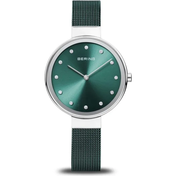 Bering Armbanduhr Damen Quarz Classic 12034 808, Quarzuhr, grün