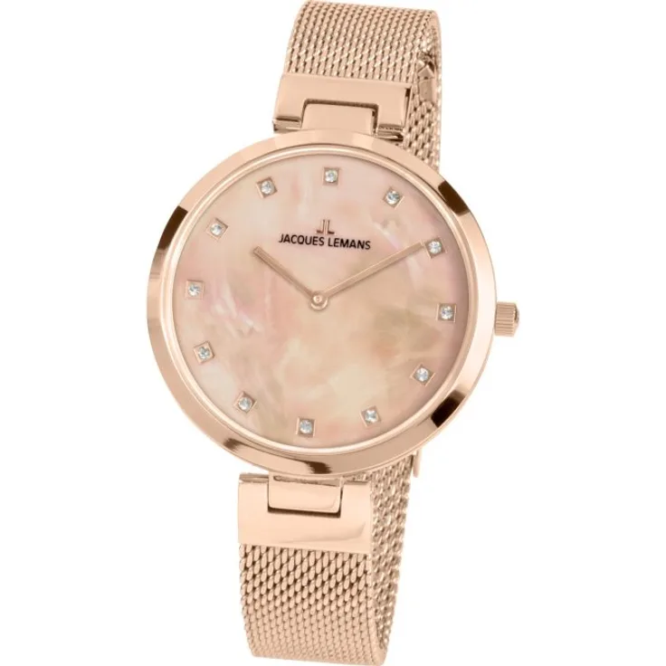 Jacques Lemans Damen 1 2001H, Quarzuhr, 36 mm, rosa