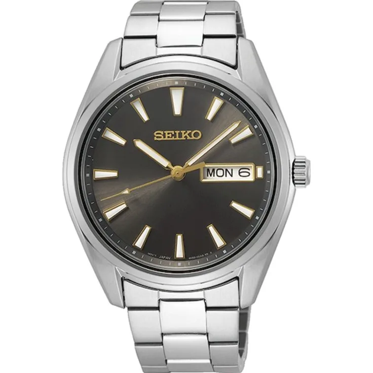 Seiko Armbanduhr Herren SUR343P1, Analoguhr, 40 mm, silber