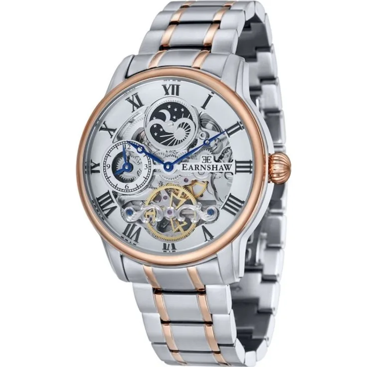 Thomas Earnshaw Armbanduhr Herren Chronograph Automatik ES 8006 33, Automatikuhr, 44 mm, mehrfarbig
