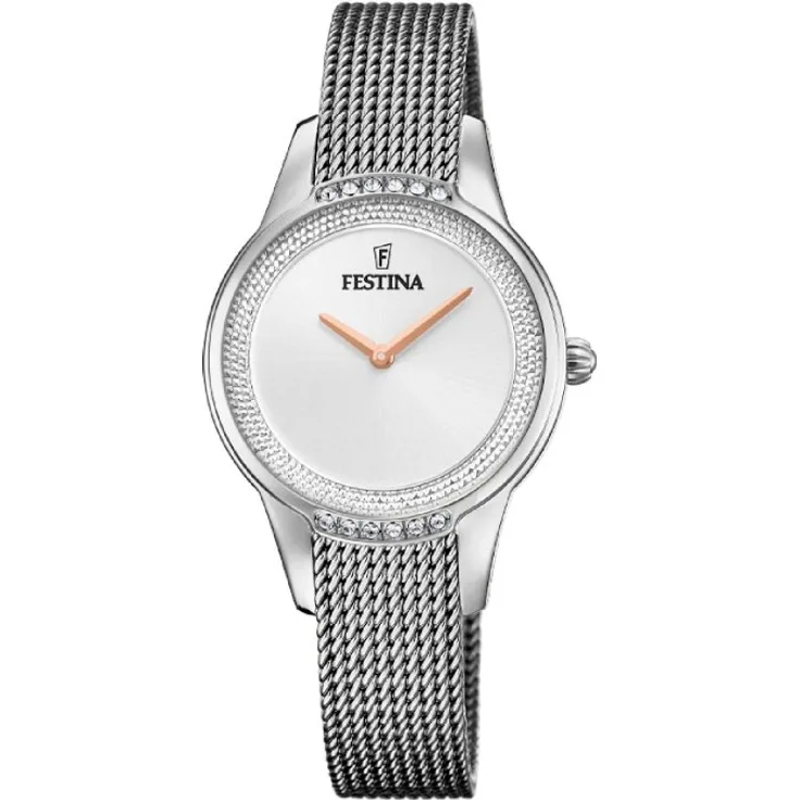 Festina Armbanduhr Damen F20494 1 Mademoiselle, Analoguhr, 25 mm, silber