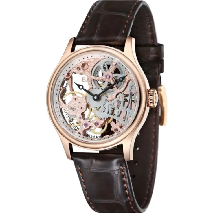 Thomas Earnshaw Armbanduhr Herren Chronograph Automatik ES 8049 03, Automatikuhr, 42 mm, braun