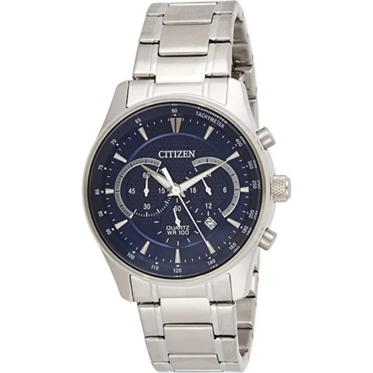Citizen Armbanduhr Herren Quarz Chrono AN8190 51L, Quarzuhr, 42 mm, silber
