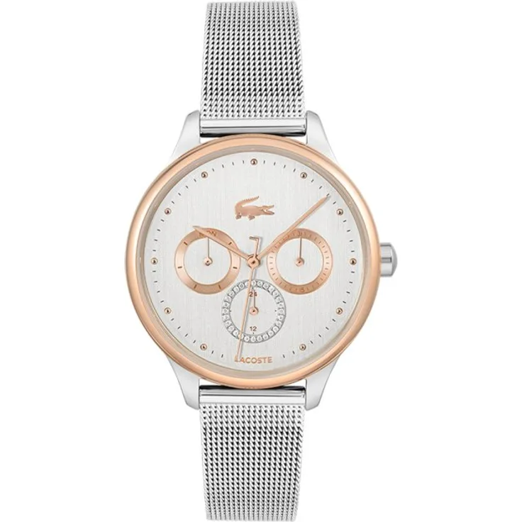 Lacoste Damenuhr 2001204, Quarzuhr, 36 mm, silber