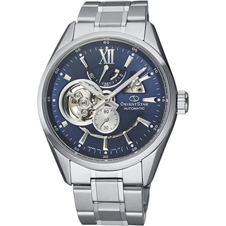 Orient Armbanduhr Herren Automatik OS Contemporary RE AV0003L00B, Automatikuhr, 41 mm, silber