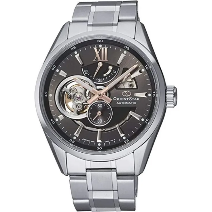 Orient Armbanduhr Herren Automatik OS Contemporary RE AV0004N00B, Automatikuhr, 41 mm, silber