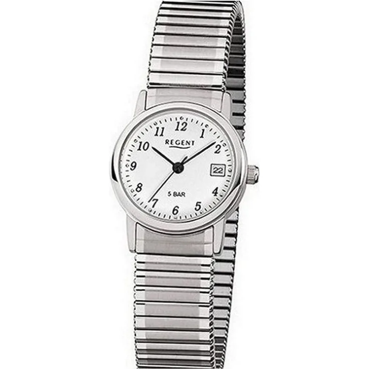 Regent Uhr Armbanduhr Damen F 888, Analoguhr, 25 mm, silber