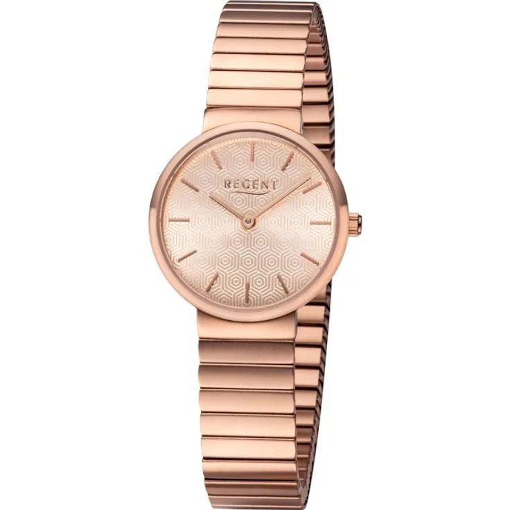 Regent Armbanduhr Damen BA 583, Quarzuhr, 29 mm, roségold