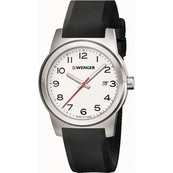 Wenger Unisexuhr 01.0441.148,Analoguhr, 41 mm, schwarz