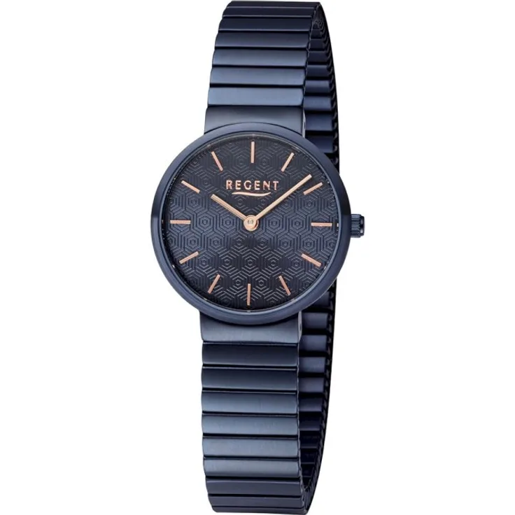 Regent Armbanduhr Damen BA 585, Quarzuhr, 29 mm, blau
