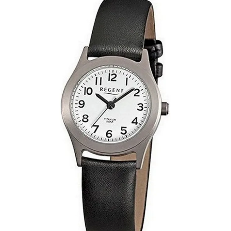 Regent Uhr Armbanduhr Damen F 871, Quarzuhr, 26 mm, schwarz