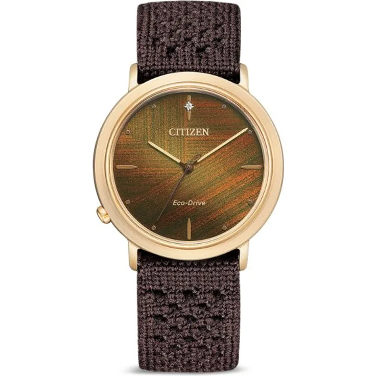 Citizen Armbanduhr Damen Solar Citizen L Eco Drive EM1003 48X, Solaruhr, 34 mm, braun