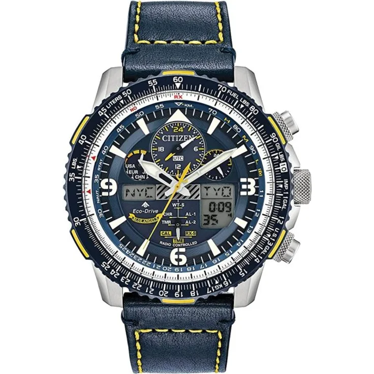 Citizen Herren Armbanduhr Funk Eco Drive JY8078 01L Promaster Skyhawk Blue Angel