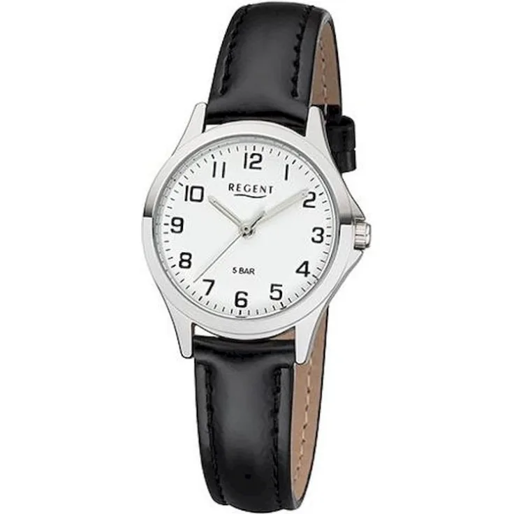 Regent Armbanduhr Damen 2112418, Quarzuhr, 29 mm, schwarz