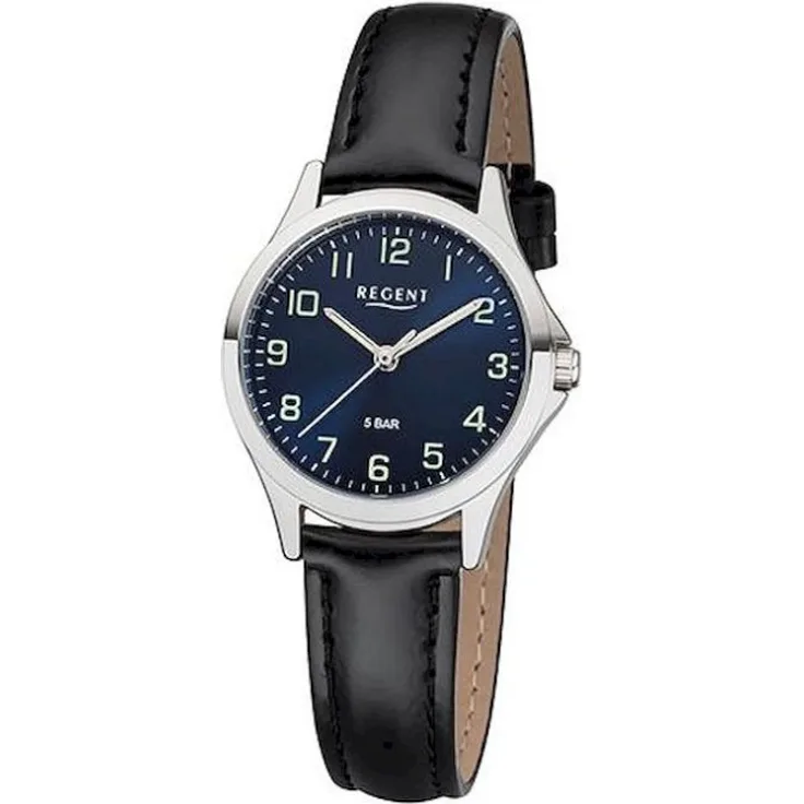 Regent Armbanduhr Damen 2112417, Quarzuhr, 29 mm, schwarz