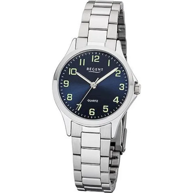 Regent Armbanduhr Damen 2252407, Analoguhr, 29 mm, silber