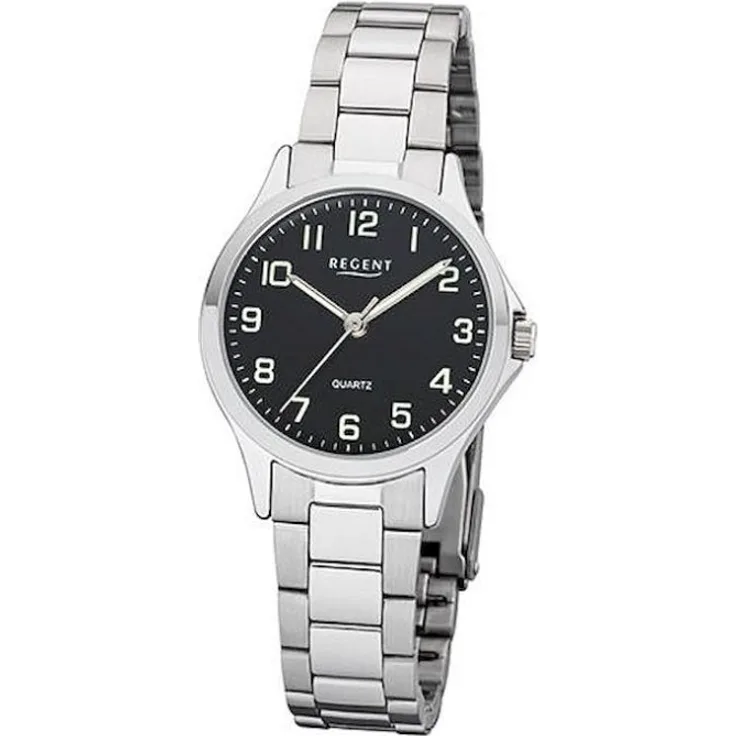 Regent Armbanduhr Damen 2252409, Quarzuhr, 29 mm, silber