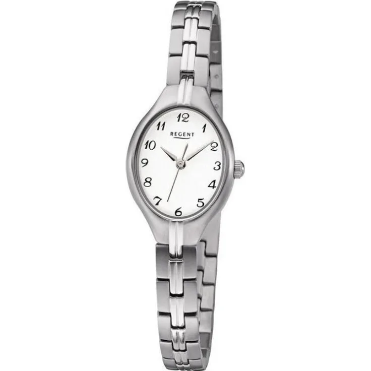 Regent Armbanduhr Damen F 1162, Quarzuhr, silber