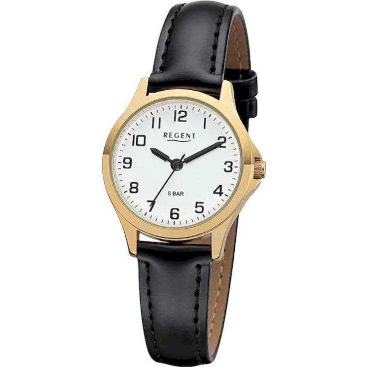 Regent Armbanduhr Damen 2103484, Analoguhr, 29 mm, schwarz – Bild 1
