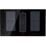 Klarstein 10039858 Kochfeld mit Dunstabzug, Full House Down Air System Induktionsherd + Dunstabzugshaube 477 m³/h EEC A+, schwarz