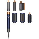 Dyson Airwrap Complete Multistyler für alle Haartypen Coanda-Effekt, 3 Temperaturstufen, Ionen-Technologie, Kaltstufe, inkl. 6 Aufsätze, neuer Trocknungs-Aufsatz für Styling-Vorbereitung, neues Modell 2022, nachtblau, kupfer