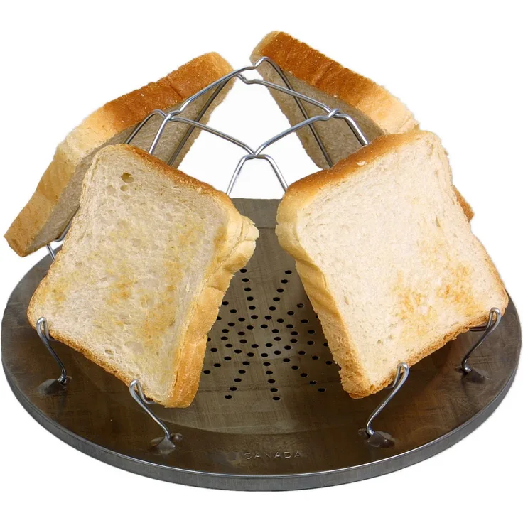 Coghlans Campingtoaster, für 4 Toastscheiben, silber