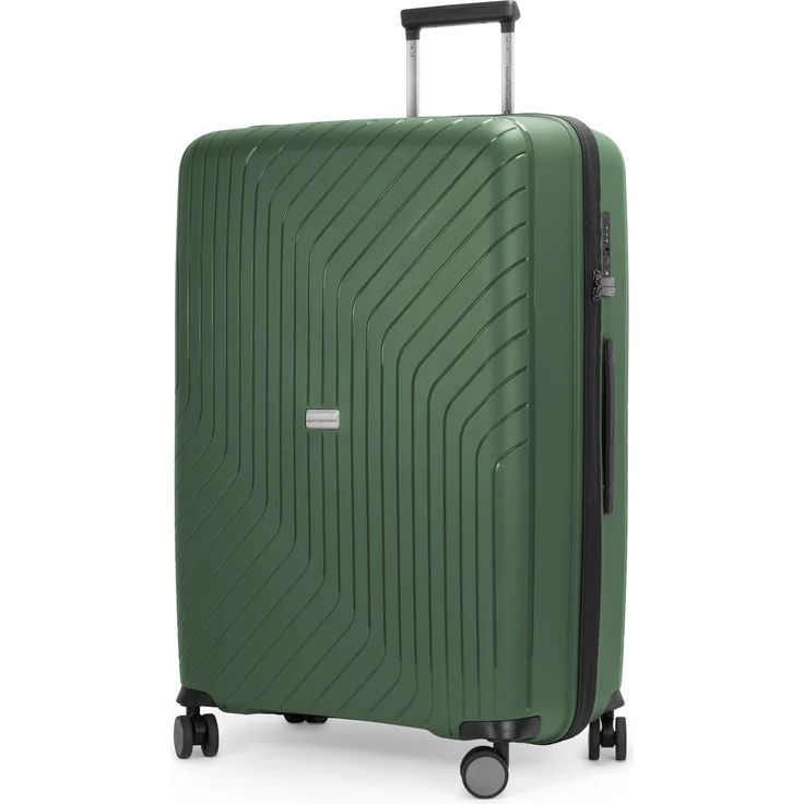 Hauptstadtkoffer TXL, Großer Koffer Rollkoffer Reisekoffer, TSA, 4 Rollen Dunkelgrün – Bild 1
