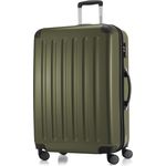 Hauptstadtkoffer Alex Großer Hartschalen Koffer Koffer Trolley Rollkoffer Reisekoffer, 75 cm, 119 Liter Zahlenschloss, avocado