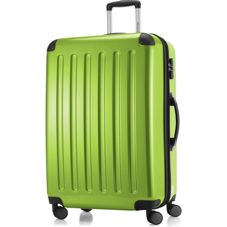 Hauptstadtkoffer Alex Großer Hartschalen Koffer Koffer Trolley Rollkoffer Reisekoffer, 75 cm, 119 Liter Apfelgruen, Zahlenschloss