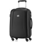 Hauptstadtkoffer Wedding Handgepäck Hartschalen Koffer Trolley Rollkoffer Reisekoffer, TSA, 55 cm, 42 Liter Schwarz