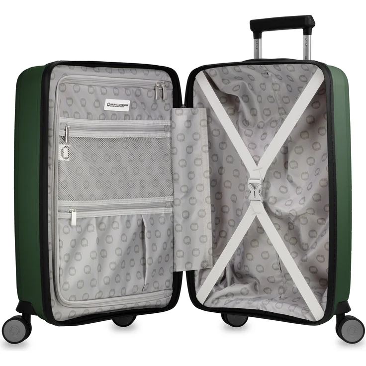 Hauptstadtkoffer TXL Handgepäck Hartschalen Koffer Trolley Laptofach Reisekoffer, TSA, 4 Rollen, 55 cm, 40 Liter Dunkelgrün – Bild 16