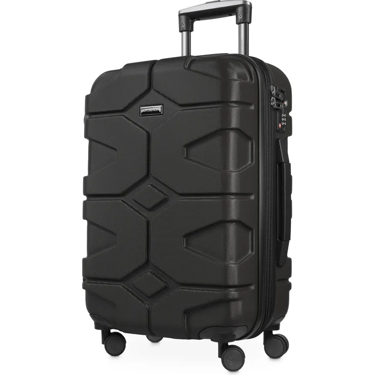 Hauptstadtkoffer X Kölln Handgepäck Hartschalen Koffer Trolley Rollkoffer Reisekoffer, TSA, 55 cm, 50 Liter Schwarz
