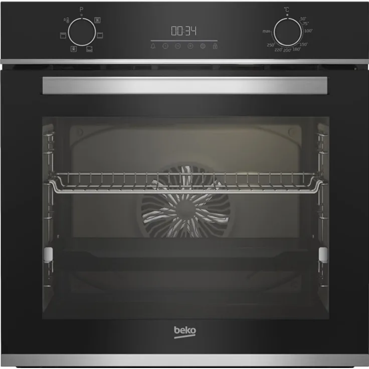 Beko BBIE13302XC Einbaubackofen, Einbaugerät, Energieeffizienzklasse A, Garraum 72 l, Breite 59,4 cm, schwarz