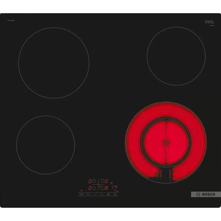 Bosch PKF611BB8E 6600W Induktionskochfeld, Einbaugerät, Breite 60 cm, 4 Kochstellen, schwarz