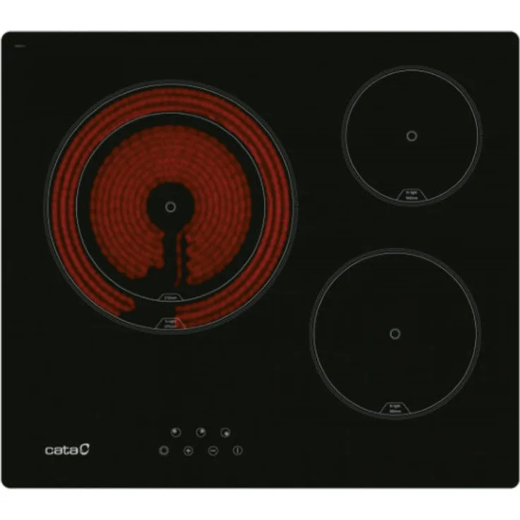 Cata TD6003BK Induktionskochfeld, Einbaugerät, Breite 60 cm, 3 Kochstellen, schwarz