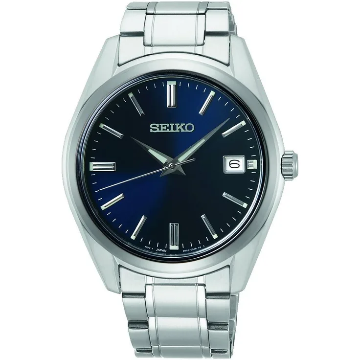 Seiko Quarz SUR309P1 Herrenarmbanduhr, Analoguhr, 40 mm, silber, bau