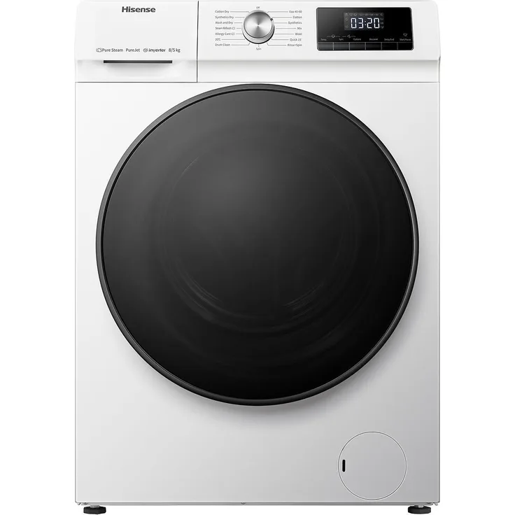 Hisense WDQA8014EVJM, Waschtrockner, Energieeffizienzklasse D, Standgerät, Breite 60 cm, Geräuschemissionsklasse B